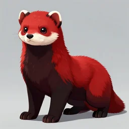 furry _ fandom _ fursona ( red - and - black, weasel - ferret - stoat ), graffiti _ background ( smoke ), wall
