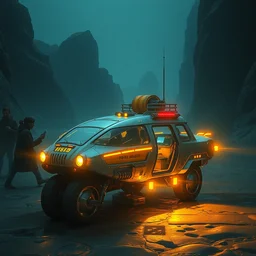 a biopunk transport vehicle, luminescent, rule of thirds, golden ratio, ambient lighting, syd mead, greg rutkowski, wlop, artgerm, artstation, highly detailed masterpiece
