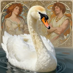 The smile of the swan prince, highly detailed, digital painting, artstation, concept art, smooth, sharp focus, illustration, art by artgerm and alphonse mucha, high definition digital art, in the style of Ross tran and ilya kuvshinov