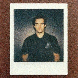 Polaroid image of Henry Cavill as cop