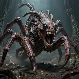 screaming worm monster, maximalist, high detail, 8k, ornate, dark fantasy, realistic, masterpiece, complex, WLOP, film still from the movie directed by Denis Villeneuve with art direction