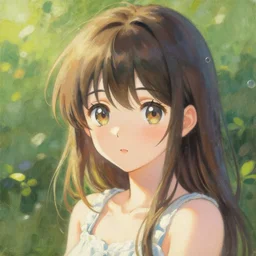 a detailed portrait of am adorable anime girl, summer light, painting by gaston bussiere, craig mullins, j. c. leyendecker