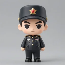 accurate detail kim jong un!!! nendoroid!!! figurine!!!, studio lighting, grey background, no shadow, trending on artstation, 8 k, highly detailed, focus on faces!!!
