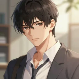 detailed beautiful male character art of a protagonist, depth of field, on amino, by sakimichan patreon, wlop, weibo, lofter. com high quality art on artstation.