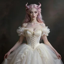Succubus in ball dress portrait, by artgerm, WLOP