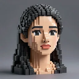 digital art of a portrait of a woman made of voxels by jemima blackburn and hallsteinn sigurðsson cgsociety and 4 k photo and trending on pixiv and zbrush and rendered in cinema 4 d