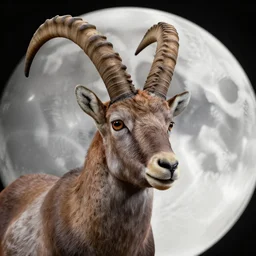 professional photo ibex on the moon, closeup shot, hyperrealistic masterpiece, trending on artstation, cgsociety, kodakchrome, golden ratio, cinematic, composition, beautiful lighting, hyper detailed, sharp focus, octane render, 4 k, unreal engine