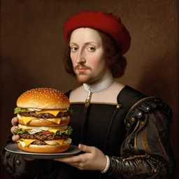 Renaissance portrait of a Big Mac