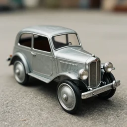 photo of old Soviet steel toy car, 1930s, retro, 35 mm