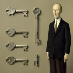 key to glitch switches, art by jean delville and rene magritte