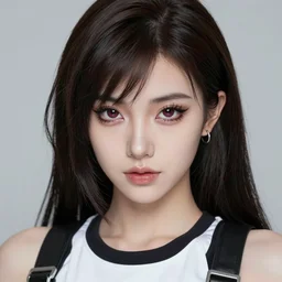high quality art of tifa lockhart with ganguro makeup, trending on artstartion