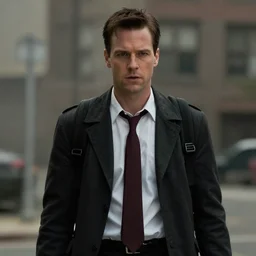 john halo as the american psycho, cinematic still