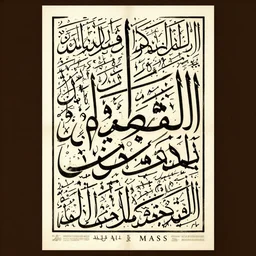 arabic caligraphic poster by hassan massoudy