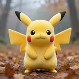 real life pokemon, cute!!!, content!!!, mischievous!!!, adorable!!!, fluffy!!!, ultra realistic!!!, autumn, early morning, overcast weather, sharp focus, tiny amount of chromatic aberration
