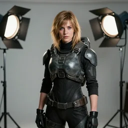photoshoot of real life alyx from the game half - life in the style of annie leibovitz, studio lighting, 5 0 mm, soft focus