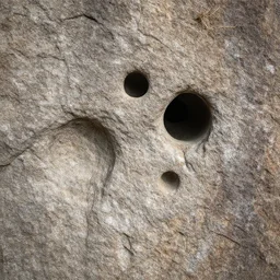 rock texture with multiple hole