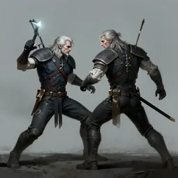 gaunter o'dimm fighting with the unseen elder, concept art from the witcher, artstation, cgsociety
