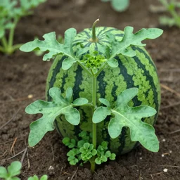 a watermelon plant