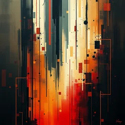 the nonlinear. digital painting, vertical, intricate, beautiful, detailed, grunge, sharp focus, abstract art by el lissitzky and artgerm and kandinsky and kuvshinov, trending on artstation. gradient darker to bottom