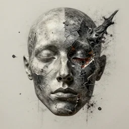 fractured mind, surrealist multi media art
