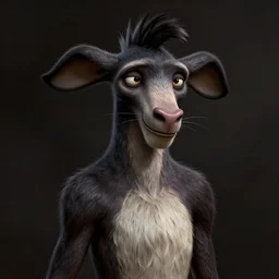 a portrait of humanization of melman from madagascar, skinny, man, grim - lighting, high - contrast, intricate, elegant, highly detailed, digital painting, artstation, concept art, smooth, sharp focus, illustration