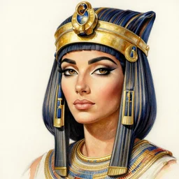 portrait, stunningly gorgeous Cleopatra super fine digital watercolour and pastels, extremely high detail, digital pen and digital ink, intricate illustration, by Dorian Cleavanger, Jim Burns, Frank Frazetta, Wendy Froud, artstation, WLOP, deviantart, Pixiv