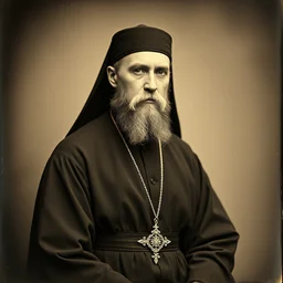 tintype photo of alyosha karamazov, wearing a russian orthodox monk cassock, by julia margaret cameron 1 8 8 0 s, realistic, body shot, sharp focus, 8 k high definition, insanely detailed, intricate, elegant