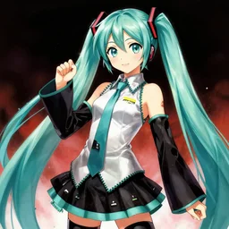 hatsune miku art by frank frazetta