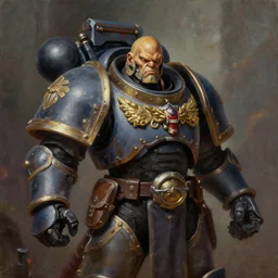 oil painting of an ork warboss from warhammer as a doomguy, elegant, detailed, fantasy, hd shot, digital portrait, beautiful, artstation, comic style, unreal engine, by artgerm, guy denning, jakub rozalski, magali villeneuve and charlie bowater