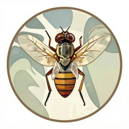 the fly brandle from cronenberg movie in style of alphonse mucha