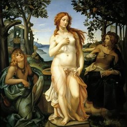christina hendricks as birth of venus by sandro botticelli,