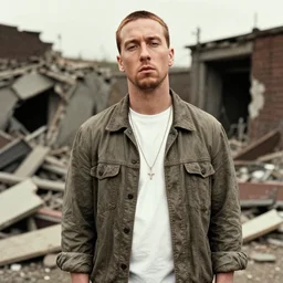 picture of eminem, 1942 photo, destroyed, colorized