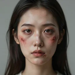 3 d, woman face, decay, hyper realistic