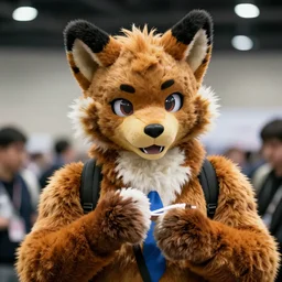 photo of someone using a barack obama inspired furry costume, convention photo, ultra detailed, realistic