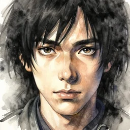 highly detailed and decorated beautiful watercolour portrait made of paint, silk, black smoke, beautiful face and eyes, celshading, sharp focus, intricate, detailed, by rhads, andreas rocha, makoto shinkai, lois van baarle, ilya kuvshinov and greg rutkowski, by greg rutkowski, dynamic lighting, sharp focus, grunge