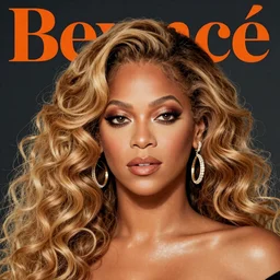“Beyoncé portrait, color vintage magazine illustration 1950”
