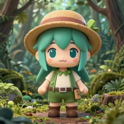 a ponzi emiliano of reimu in the jungle wearing bonnet