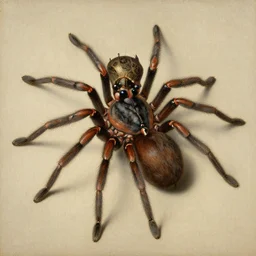 highley detailed potrait of a spider, painting by gaston bussiere, craig mullins, j. c. leyendecker, lights, art by ernst haeckel, john william godward, hammershøi,