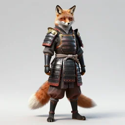 a detailed full-body photo of anthropomorph fox wearing heavy samourai armor, ultra detailed,  by Tomasz Alen Kopera and Peter Mohrbacher and Craig Mullins