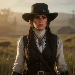 Film still of Gwynever Princess of Sunlight, from Red Dead Redemption 2 (2018 video game)