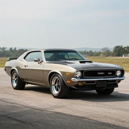 professional photo of stereotypical 1 9 8 0 s muscle car, streamlined, visually stunning