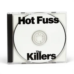 Hot Fuss by The Killers, alternate album cover, graphic design, cd, jewel case, product photo