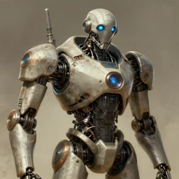 pathfinder robot from apex legends character portrait, portrait, close up, concept art, intricate details, highly detailed, vintage sci - fi