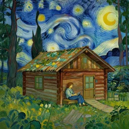 [ a log cabin in the forest ] [ van gogh ] [ intimate ]