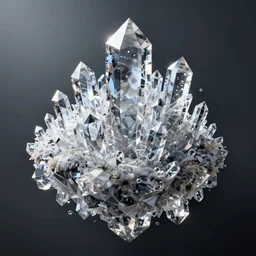an island made of crystal