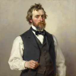 nugget as avctorian gentleman. oil painting