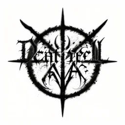 black metal logo for the band ( ( ( ( deathspell omega ) ) ) ) by christophe szpajdel and seb lester, lord of the logos