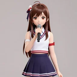 sayaka maizono from danganronpa joins the new directions, high quality still from glee, cheerio outfit, high quality, symmetrical features, singing, volumetric lighting, 8 k