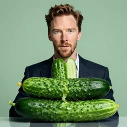 benedict cumberbatch as a cucumber, cucumbers