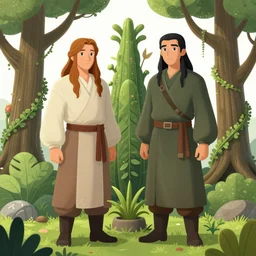 a russian and japanese mix 1 9 8 0 s historical fantasy of a god's plants and trees, photographic portrait, high - key lighting, warm lighting, overcast flat midday sunlight, 1 9 8 0 s concept art.